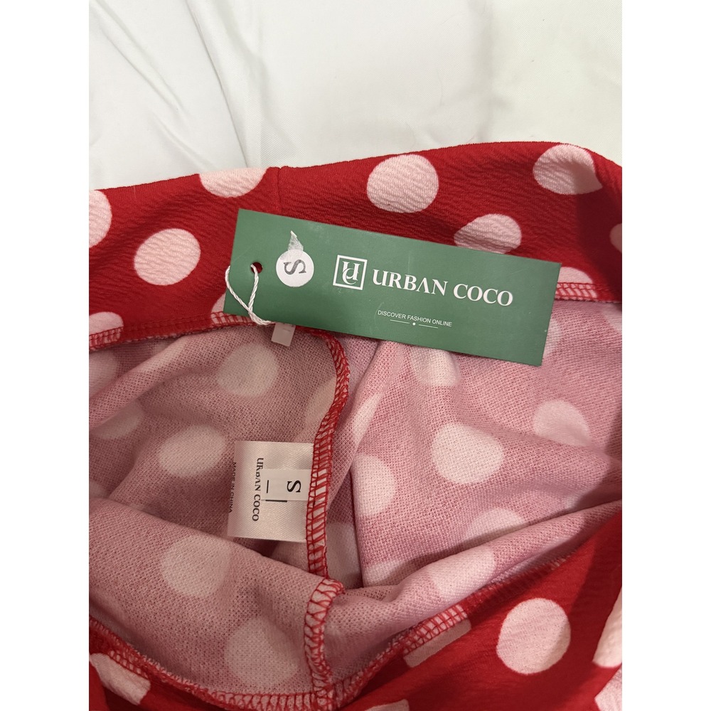 Urban Coco Red Polka Dot Skort High Waisted Mini Skirt S NEW - Picture 3 of 7